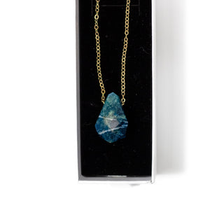 Raw Blue Tourmaline Pendant | 1/2"