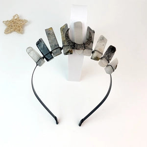 Natural Crystal Crown | Triple Moon Headband