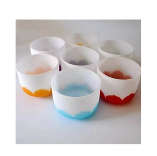 Crystal Singing Bowl Set | Nested Rainbow Lotus