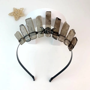 Natural Crystal Crown | Triple Moon Headband