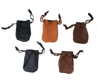 Leather Drawstring Pouch (3"x2")