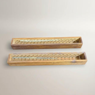 All-in-One Wooden Incense Burner Box with Storage | 14 Inch
