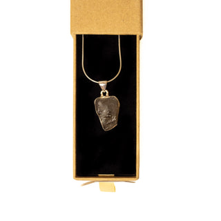Tibetan Tektite Pendant with Sterling Silver Chain