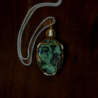Wire-Wrapped Kambaba Jasper Pendant