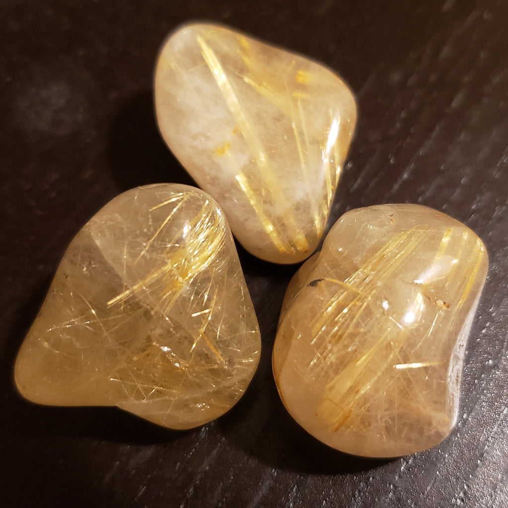 Rutilated Quartz Pocket Stone