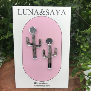 Luna and Saya Saguaro Dangle Earrings